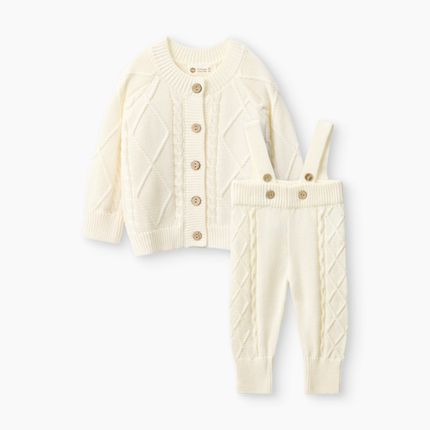 Happy baby 88350-0, Костюм детский, полукомбинезон и джемпер (milky)