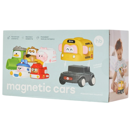 Happy Baby Набор игрушек MAGNETIC CARS (multicoloured) 331977 Happy Baby Набор игрушек MAGNETIC CARS (multicoloured) 331977