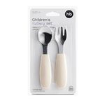 Happy Baby Набор столовых приборов (ложка и вилка) детский (cream) 15080 Happy Baby Набор столовых приборов (ложка и вилка) детский (cream) 15080