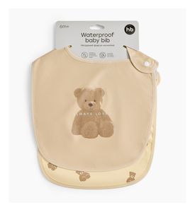 Happy baby, Нагрудный фартук на кнопке, 2шт (Teddy)