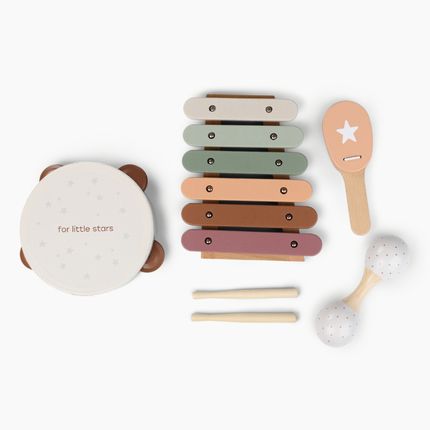 Happy Baby 331999, Игровой набор музыкальных инструментов HAPPY RHYTHM SET (beige)