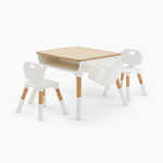 Happy Baby 91045, Комплект детской мебели LITEN DUO: двухместный стол и 2 стула (white)