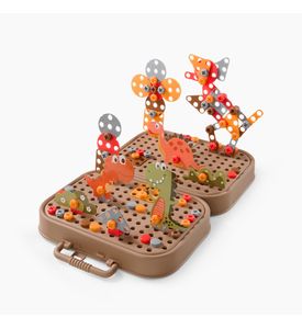Happy Baby 331984, Конструктор игрушка DINO TOOL KIT (brown)