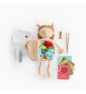 Happy Baby 331975, Мягкая игрушка кукла, FUNNY ANATOMY (beige)