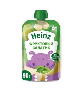 Heinz Пюре "Фруктовый салатик", 90 гр