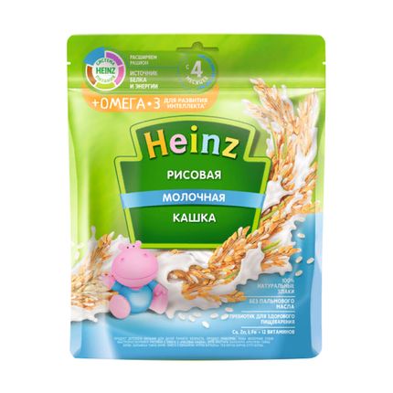 Heinz Кашка рисовая с молоком, пауч, 200гр