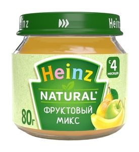 Пюре Heinz фруктовый микс стекло 80 г
