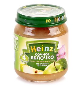 Пюре "Heinz" Сочное Яблочко, стекло 120 г