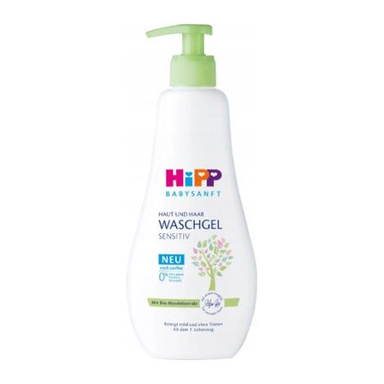 HiPP Babysanft Детский гель для купания без слёз для волос и тела для чувствительной кожи, 400мл