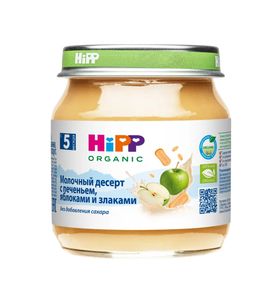HIPP Молочный десерт с печеньем, яблоками и злаками, 100гр. HIPP Молочный десерт с печеньем, яблоками и злаками, 100гр.