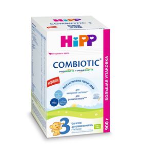 HiPP 3 Combiotic Сухая частично адаптированная молочная смесь , 900 гр.