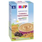 Hipp Каша молочная 5 злаков с черносливом (250гр)