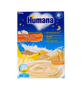 Humana молочная Вечерняя мультизлаковая каша с бананом  с 6 мес.200гр