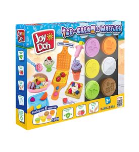 Joy Doh WAFF-168 pot Масса для лепки набор МОРОЖЕНОЕ И ВАФЛИ (6 х 28 г.)