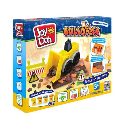 Joy Doh BULD-224 pot Масса для лепки набор БУЛЬДОЗЕР (4 х 56 г.)