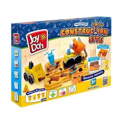 Joy Doh CONSTR-224 pot Масса для лепки набор БОЛЬШАЯ СТРОЙКА (4 х 56 г.)