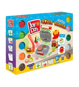 Joy Doh BURG-560 pot Масса для лепки, набор SUPER BURGER - 10 баночек с тестом (10 х 56г.)