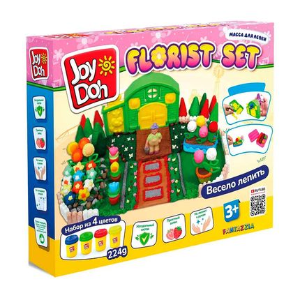 Joy Doh FLOR-224 pot Масса для лепки, набор FLORIST SET - 4 баночки с тестом (4 x 56 г.)