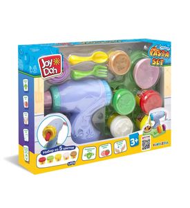 Joy Doh PASTA-140 pot  набор PASTA SET - МАШИНКА ДЛЯ ЛАПШИ, 5 баночек с тестом,  (5 х 28г.)