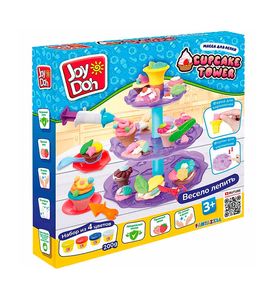Joy Doh CUPC-200 pot Масса для лепки, набор CUPCAKE TOWER -  4 баночки с тестом (4 х 50 г.)