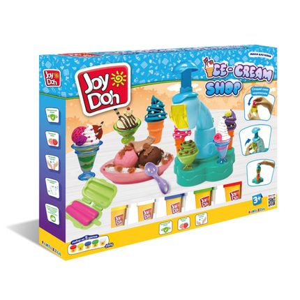 Joy Doh ICEC-250 pot   набор ICE-CREAM SHOP - ФАБРИКА МОРОЖЕНОГО,   5 баночек с тестом,  (5 х 50г.)