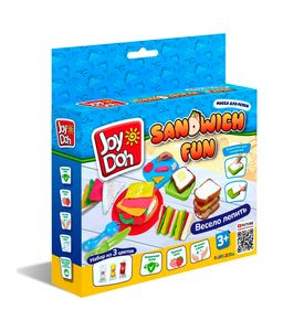 Joy Doh SAND-60 bag набор SANDWICH FUN - ВЕСЕЛЫЙ ЗАВТРАК, 3 пакетика с тестом,  (3 х 20г.)