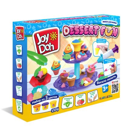 Joy Doh DSRT-150 potнабор DESSERT FUN - СЛАДКОЕЖКА 3 баночки с тестом,  (3 х 50 г.)