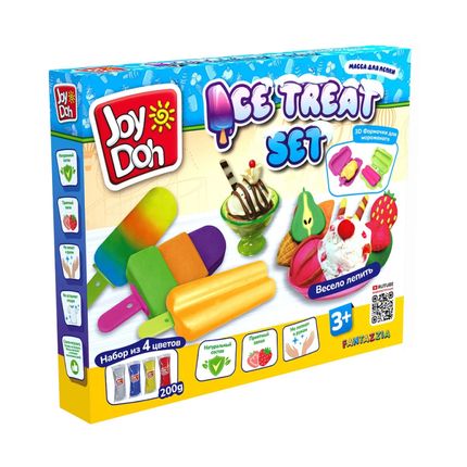 Joy Doh ICET-200 pot  , набор ICE-TREAT SET - ЭСКИМО,  4 баночки с тестом, (4 х 50г.)