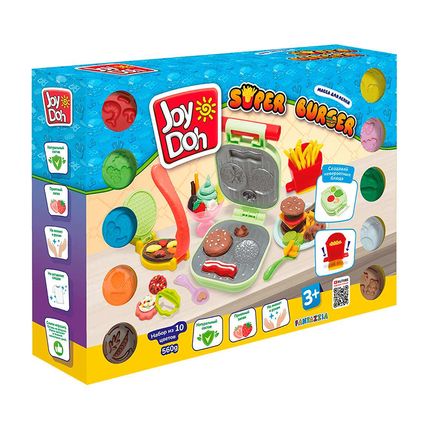 Joy Doh BURG-560 pot Масса для лепки, набор SUPER BURGER - 10 баночек с тестом (10 х 56г.)