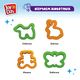 Joy Doh COOK-200 pot Масса для лепки, набор COOKIE CUTTER SET - 4 баночки теста, (4 x 50 г.)
