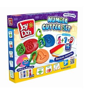 Joy Doh NUMB-200 bag Масса для лепки, набор NUMBER CUTTER SET - 4 пакетика с тестом (4 x 50 г.)