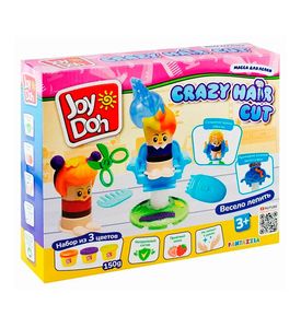Joy Doh HAIR-150 pot Масса для лепки, набор CRAZY HAIR CUT - 3 баночки с тестом (3 х 50г.)