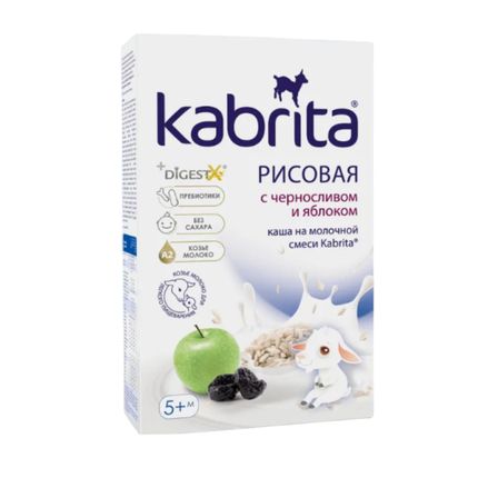 Kabrita Рисовая каша на молоч.смеси с черносливом и яблоком