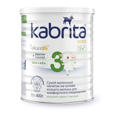 Сухой молочный напиток Kabrita 3 Gold на основе козьего молока, 400гр