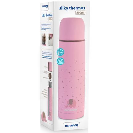Miniland Детский термос для жидкостей Silky  500 мл, розовый