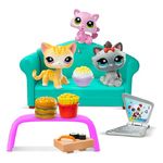 Littlest Pet Shop - 00636_LPS Набор "Обед с друзьями": три фигурки мини-животных с аксессуарами