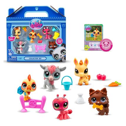 Littlest Pet Shop - Набор "Ферма": пять фигурок мини-животных с аксессуарами
