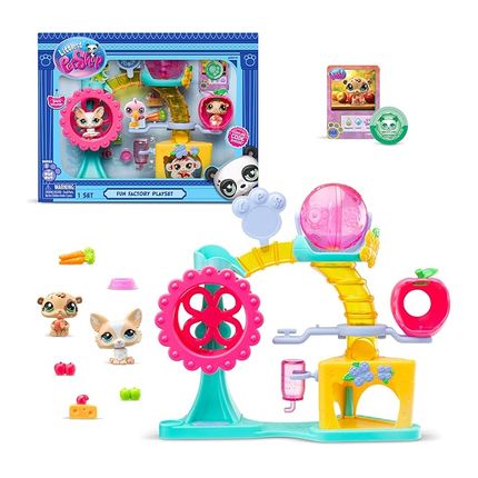 Littlest Pet Shop - Набор "Фабрика развлечений": две фигурки мини-животных с аксессуарами