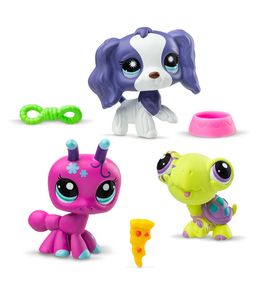 Littlest Pet Shop - 00634_LPS Набор "Три друга": три фигурки мини-животных с аксессуарами