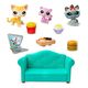 Littlest Pet Shop - 00636_LPS Набор "Обед с друзьями": три фигурки мини-животных с аксессуарами