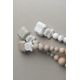 LOLLIPOP Pacifier Clip - Colour Pop Coconut Cream