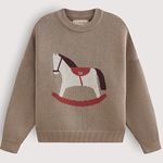 Loomknits Свитер детский LW5127-090-110/116 Кофейный лошадка