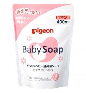 Мыло-пенка для детей PIGEON Baby foam Soap с керамидами возраст 0+ смен.упак 400мл