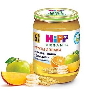 Hipp Каша зерновая с фруктами (190гр)