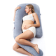 Momcozy Подушка для беременных U-образной формы, тёмно-серый. 69799