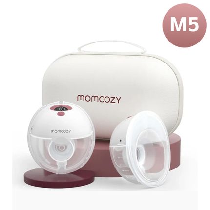Momcozy M5 Беспроводной портативный электрический молокоотсос, уютный красный, 2 шт.