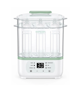 Momcozy Электрический паровой стерилизатор детских бутылочек 8 в 1 BS02, белый. 69842