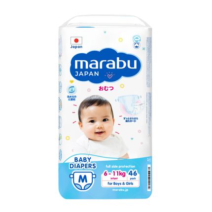 Подгузники MARABU, размер M (6-11 кг), 46 шт