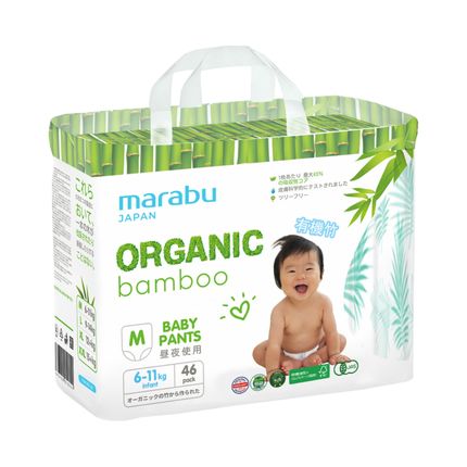 Подгузники-трусики MARABU Organic bamboo, размер M (6-11 кг), 46 шт