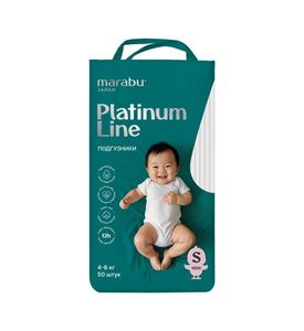 Подгузники MARABU Platinum Line, размер S, (4-8 кг), 50 шт.